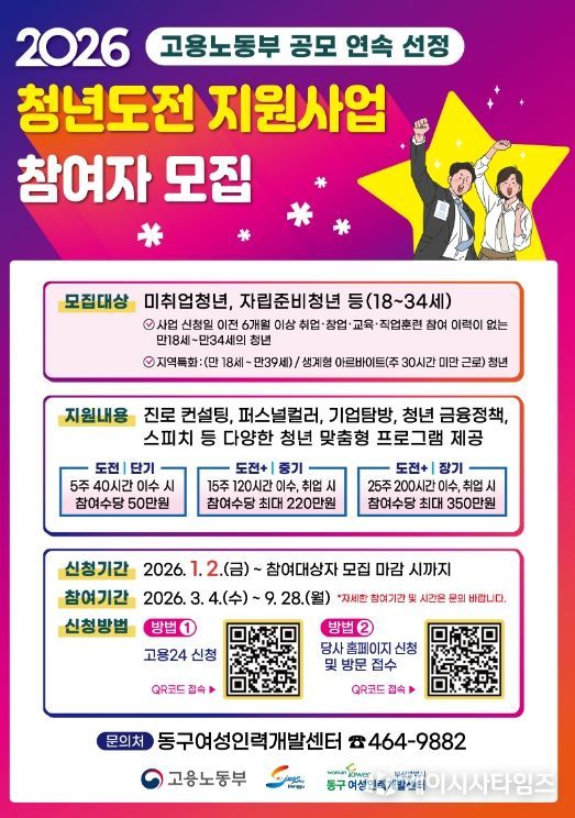 ‘2026년 청년도전지원사업’ 참여자 모집