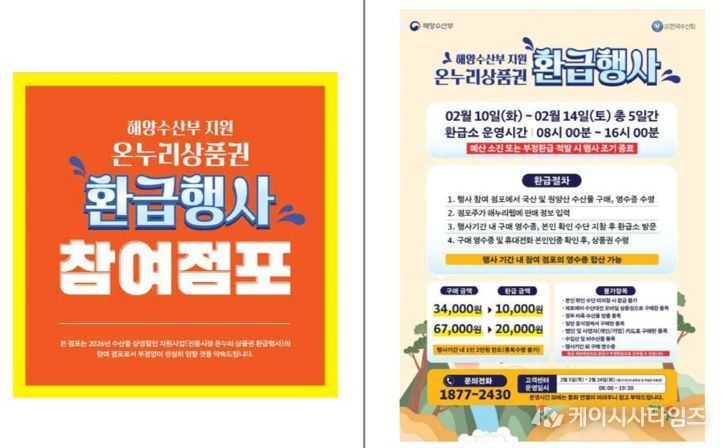 전통시장에서 설 준비! 수산물 구매 온누리 환급 행사 실시