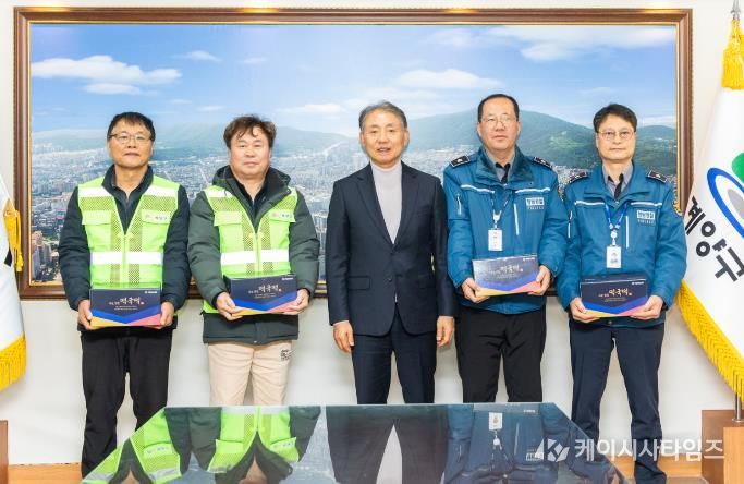 윤환 계양구청장, 설맞이 현장 근무자 격려