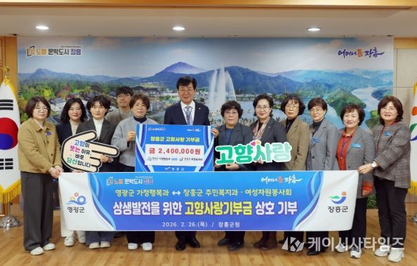 장흥군–영광군, 고향사랑기부금 상호 기부