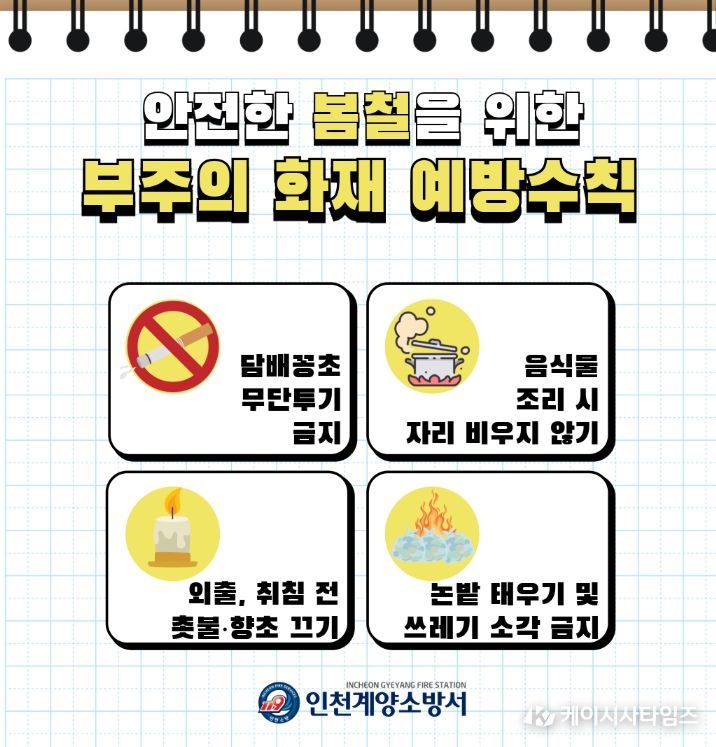 봄철 부주의 화재예방 및 안전수칙 홍보