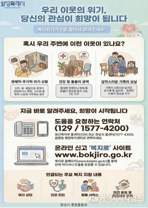 화성특례시 복지사각지대 발굴 홍보 포스터