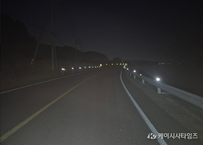 통영시, ‘어두운 도로의 안전 길잡이’시선유도시설 설치