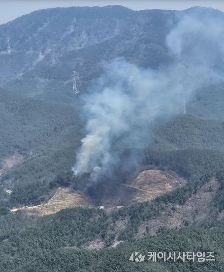 진주시 명석면 외율리 산불