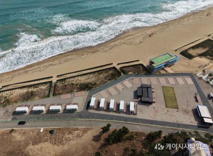 포항시가 근로자들의 휴식과 재충전을 위한 문화공간으로 조성한 ‘근로자 다목적 야영장’ 전경.