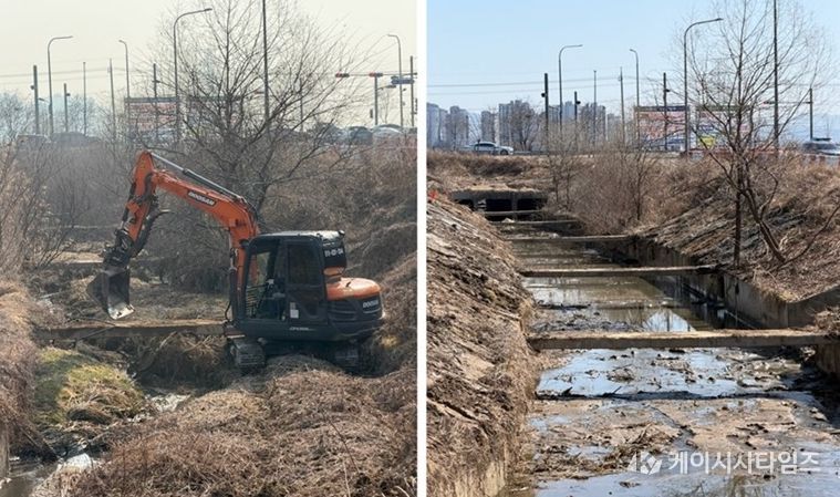 파주시 교하동, 배수로·세천 말끔히 정비