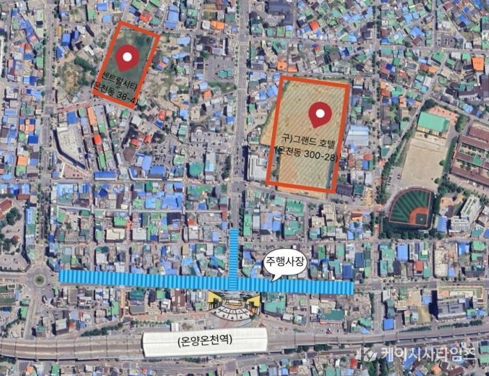 임시주차장 조성 현장 위치도