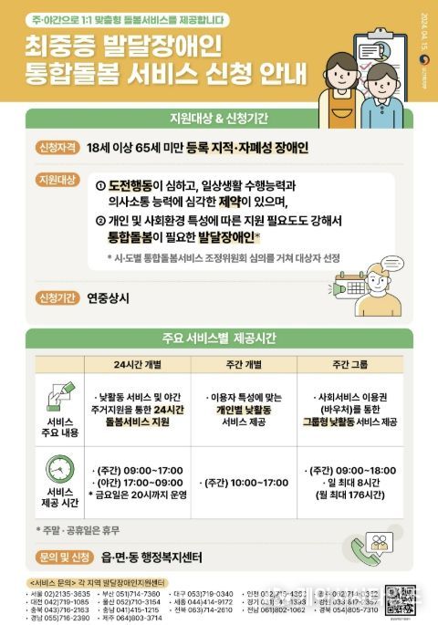 최중증통합돌봄서비스 홍보물