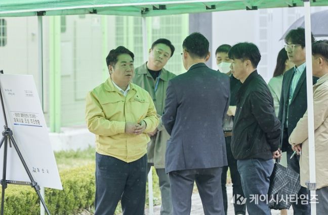 탕정 물환경센터 체육시설 조성 대상지 현장점검